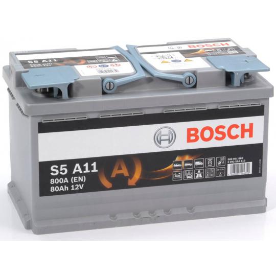 Akumuliatorius BOSCH S5A11 AGM 80 AH 800 EN