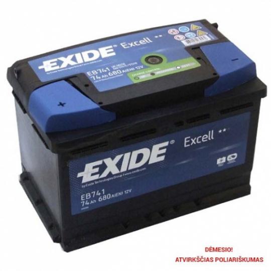 Akumuliatorius EXIDE EB741 74 AH 680 EN