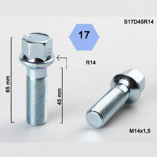 ﻿Varžtas 14X1.5 45 sfera