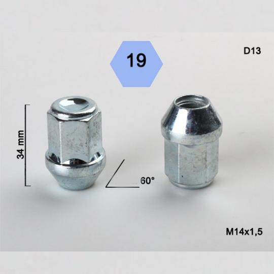 ﻿Veržlė 14X1.5 34 H19 konusas
