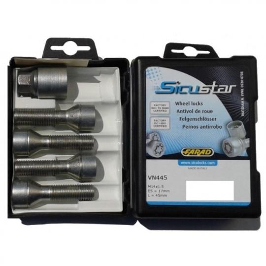 ﻿Slapti varžtai 14X1.5 45 konusas (kompl. 4 vnt)
